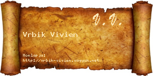 Vrbik Vivien névjegykártya